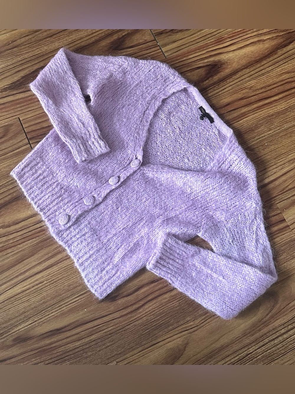 Maje Lavender purple mohair cardigan size 1